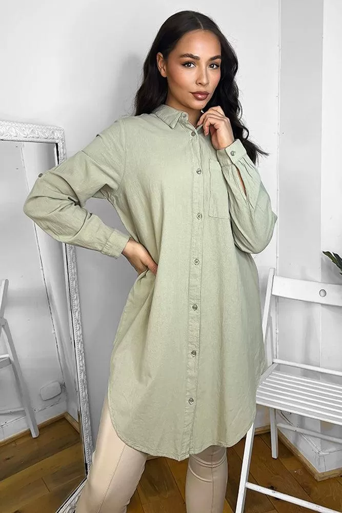 100% Cotton Longline Shirt