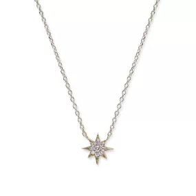 14K Yellow Gold Aztec Mini North Star Diamond Necklace