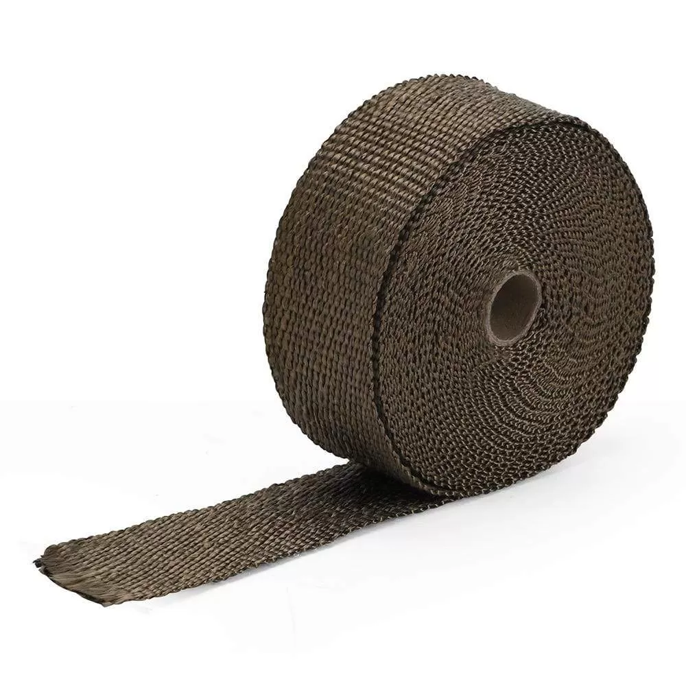 5cm*5M 10M 15M Titanium/Black Exhaust Heat Wrap Roll for Motorcycle Fiberglass Heat Shield Tape with Stainless Ties