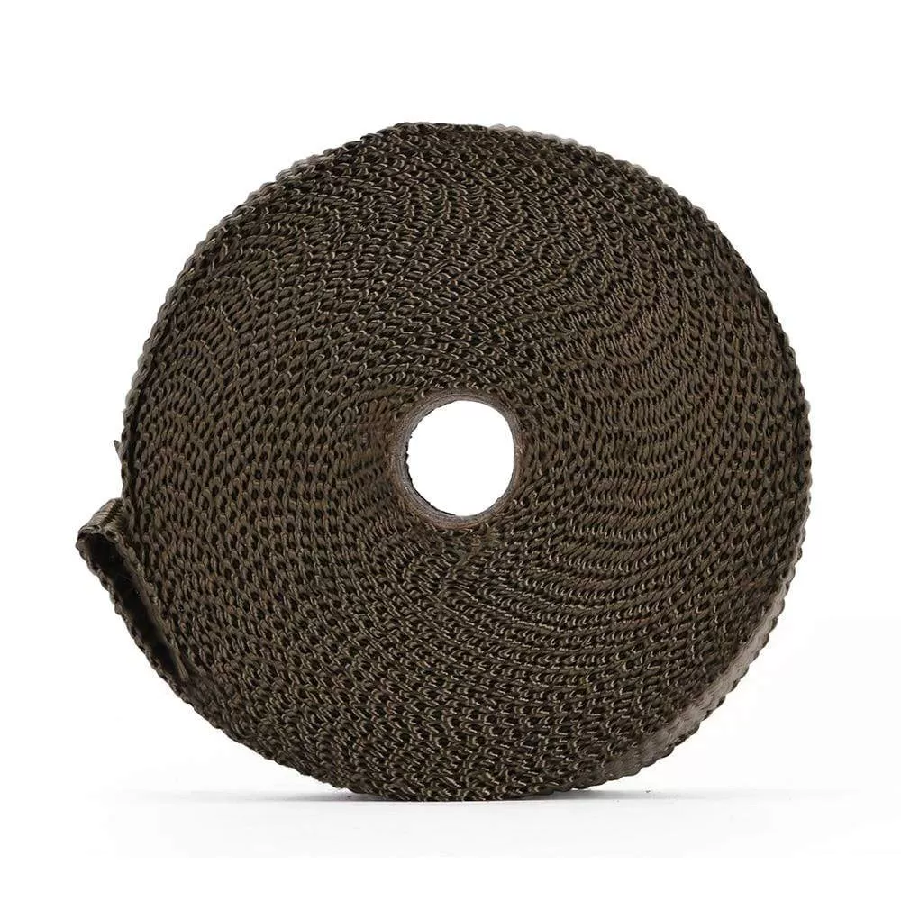 5cm*5M 10M 15M Titanium/Black Exhaust Heat Wrap Roll for Motorcycle Fiberglass Heat Shield Tape with Stainless Ties