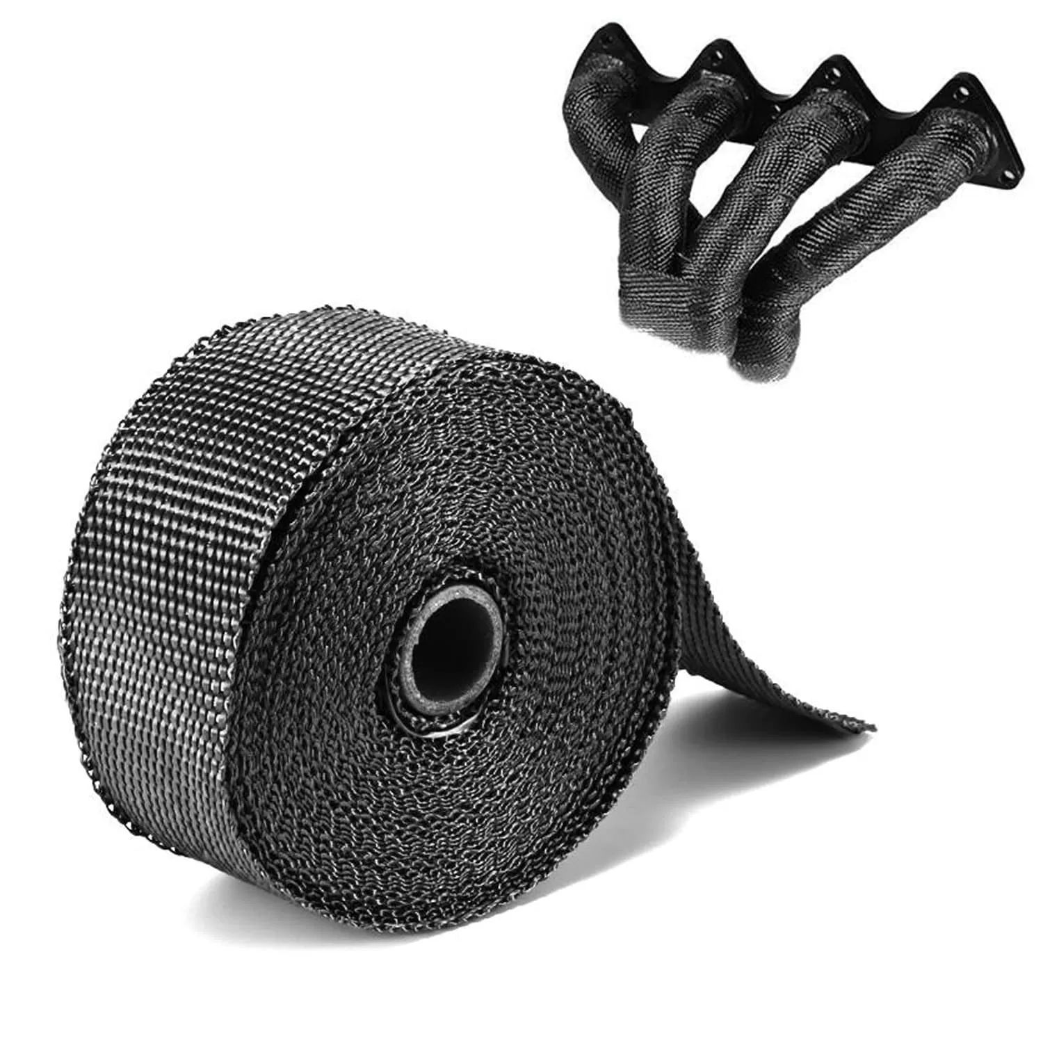 5cm*5M/10M/15M Motorcycle Exhaust Thermal Tape Header Heat Wrap Manifold Insulation Roll Resistant with Stainless Ties