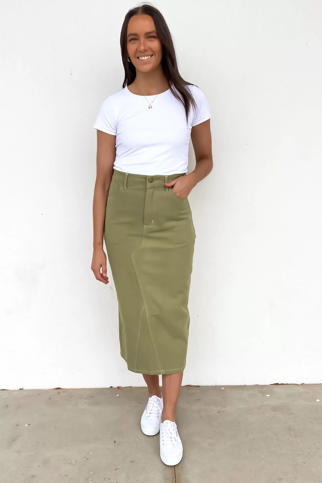 Abbie Skirt Khaki