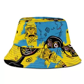 African Art Viva Underground Psychedelic Vintage Style Bucket Hat