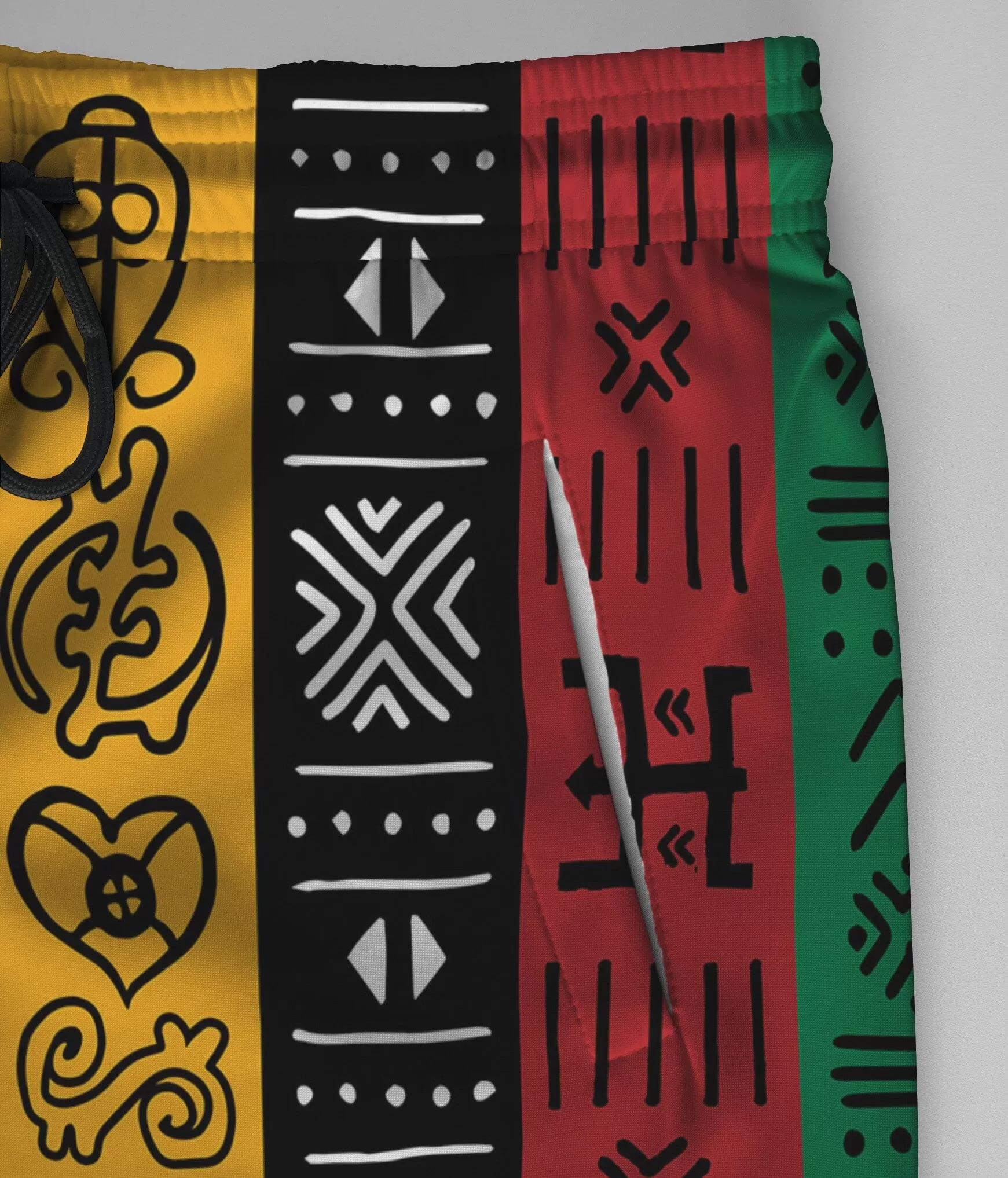 African Symbols In Pan African Colors Joggers