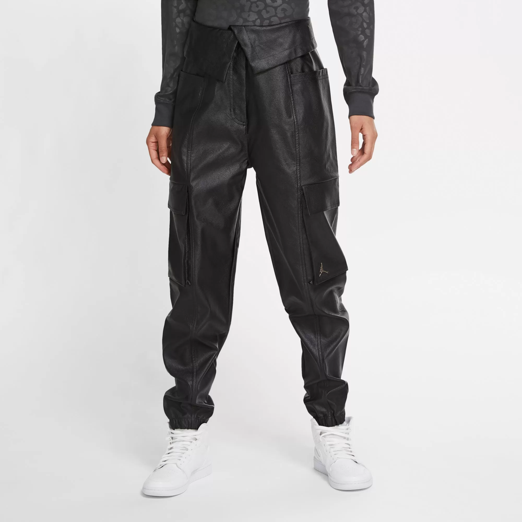 Air Jordan Women Court-To-Runway Leather Utility Pants