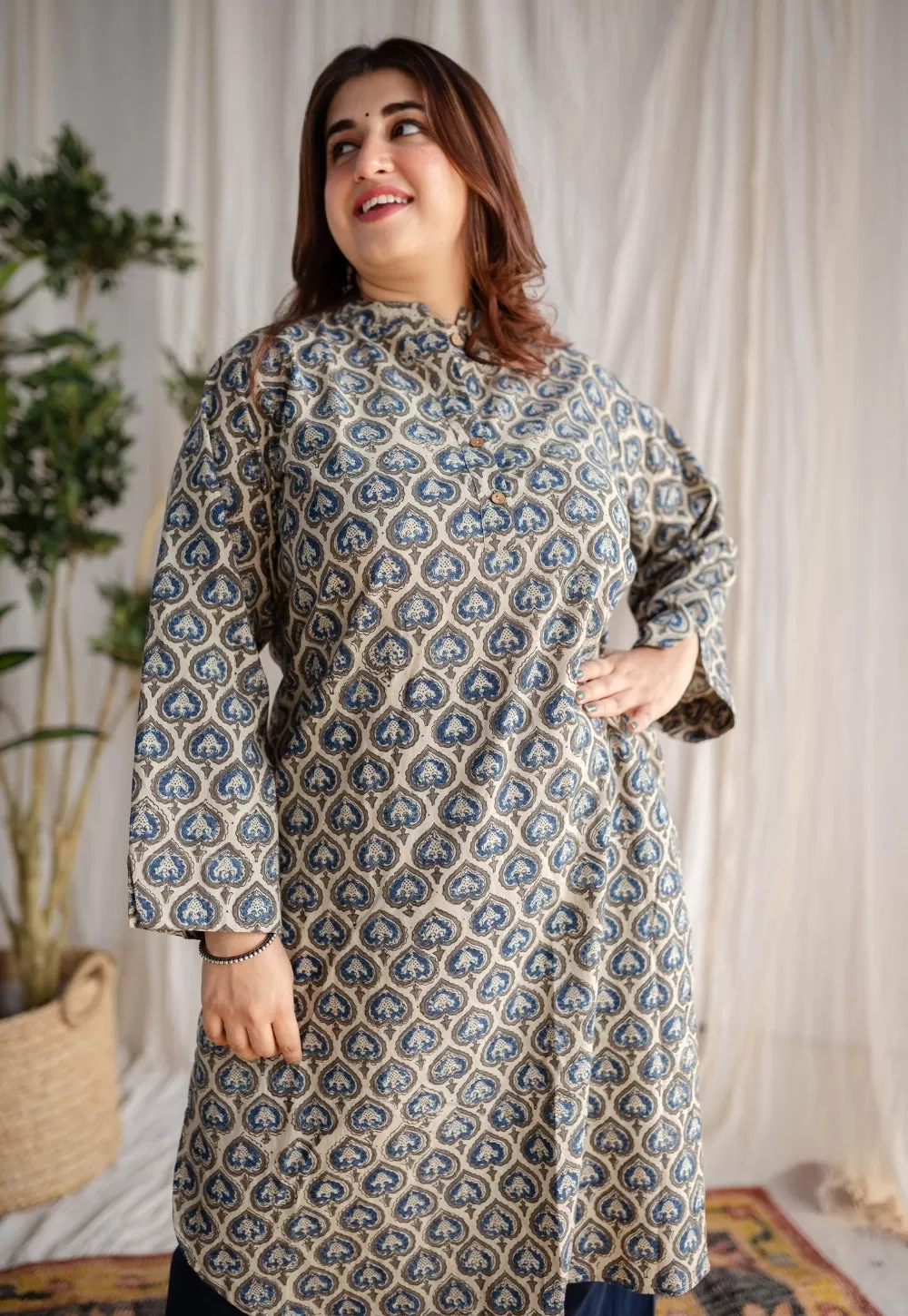 Anifa Ajrakh Cotton Kurta