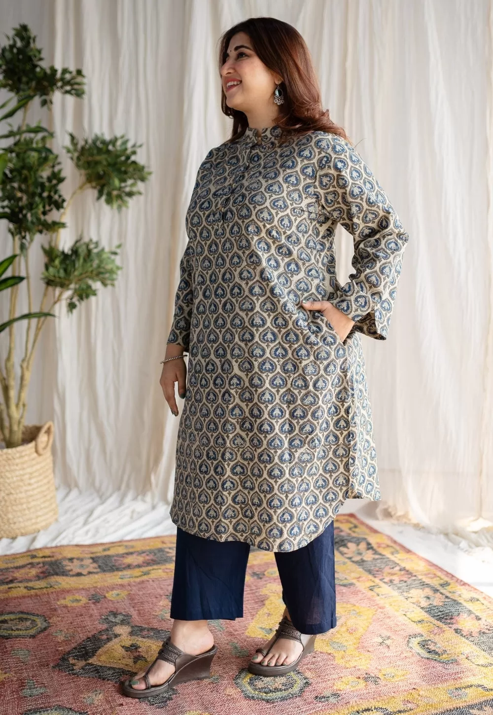 Anifa Ajrakh Cotton Kurta