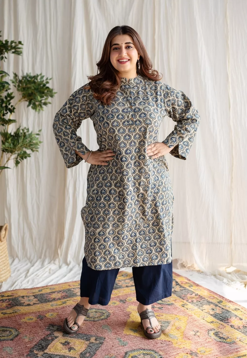 Anifa Ajrakh Cotton Kurta