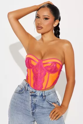 Bailey Corset Top - Orange/combo