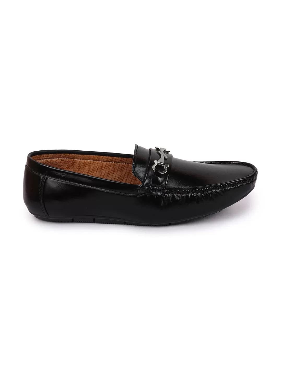 Basics Men Black Horsebit Buckle Slip On Loafer Mocassin Shoes