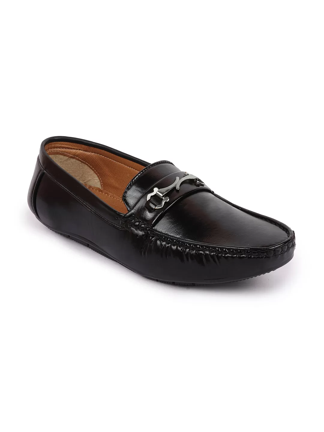 Basics Men Black Horsebit Buckle Slip On Loafer Mocassin Shoes