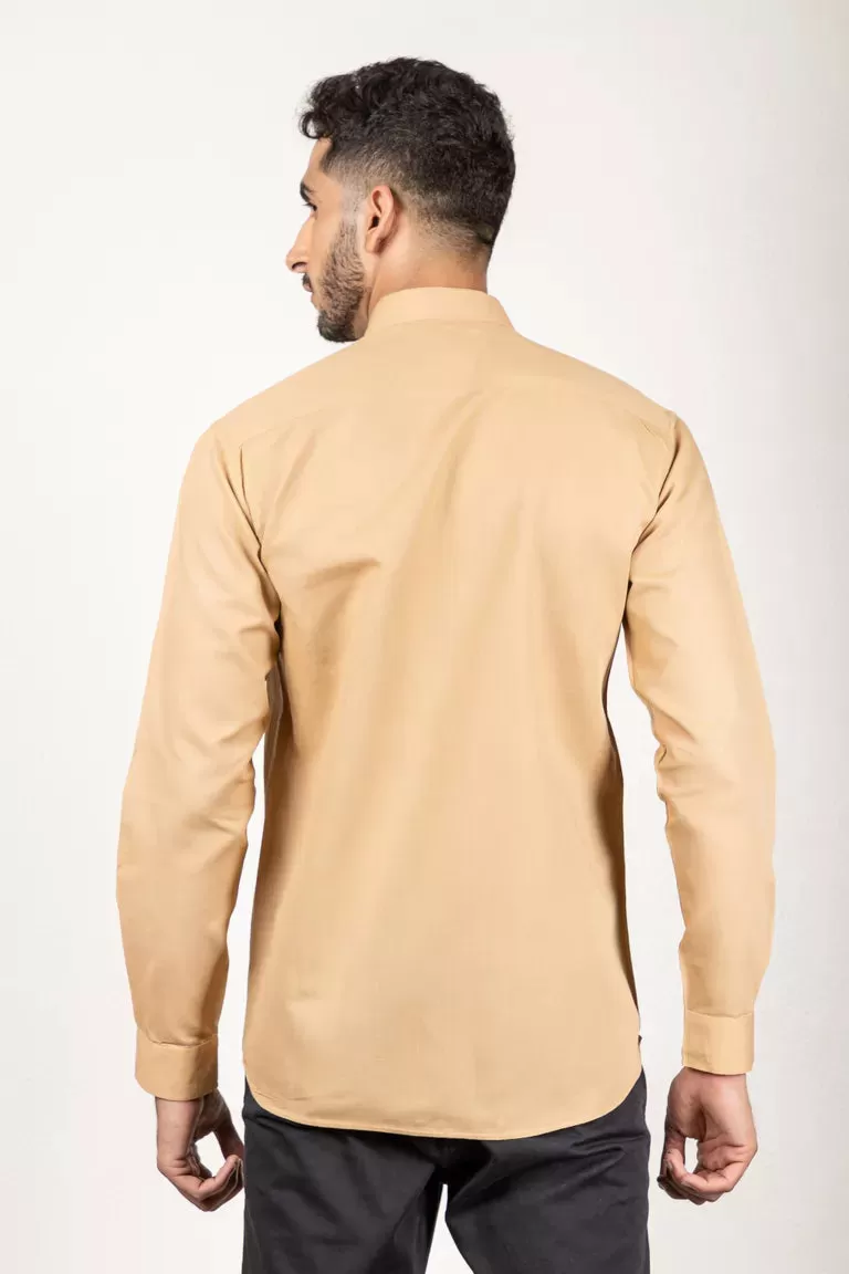 Beige Cotton Linen Shirt