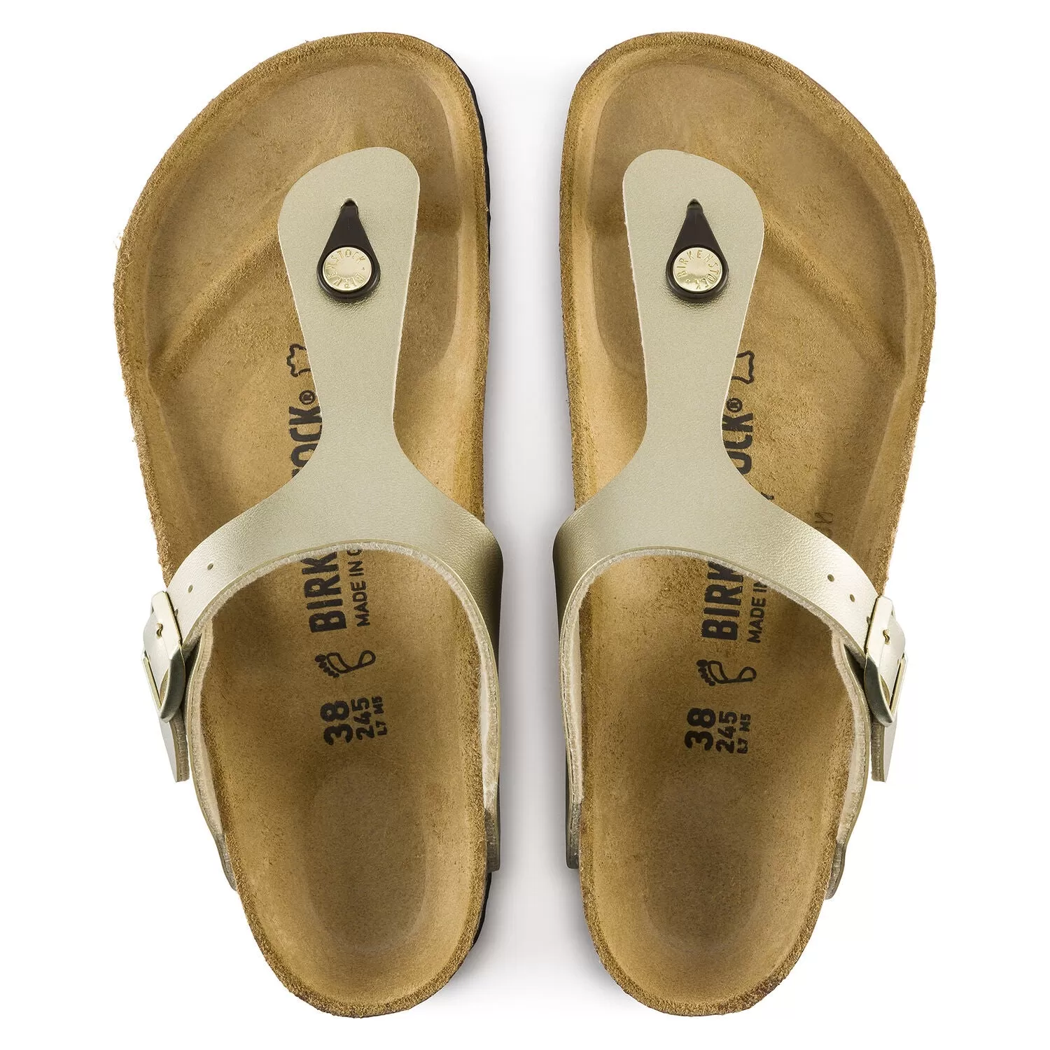 Birkenstock Gizeh Birko-Flor Gold Sandals