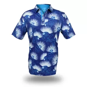 Blue Lehua - OGA Men's Polo - True Blue