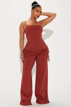 Cadet Cutie Jumpsuit - Cognac