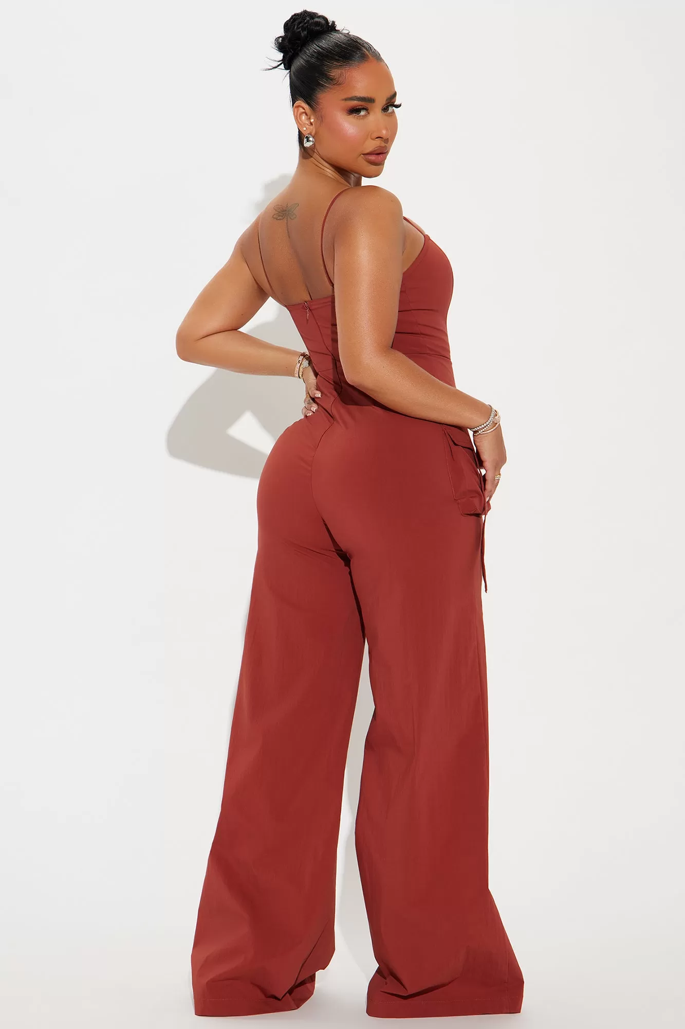 Cadet Cutie Jumpsuit - Cognac