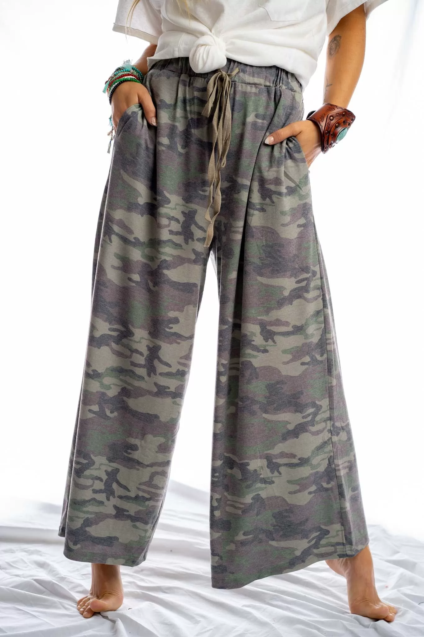 Calling All Camo Lounge Pants - Olive