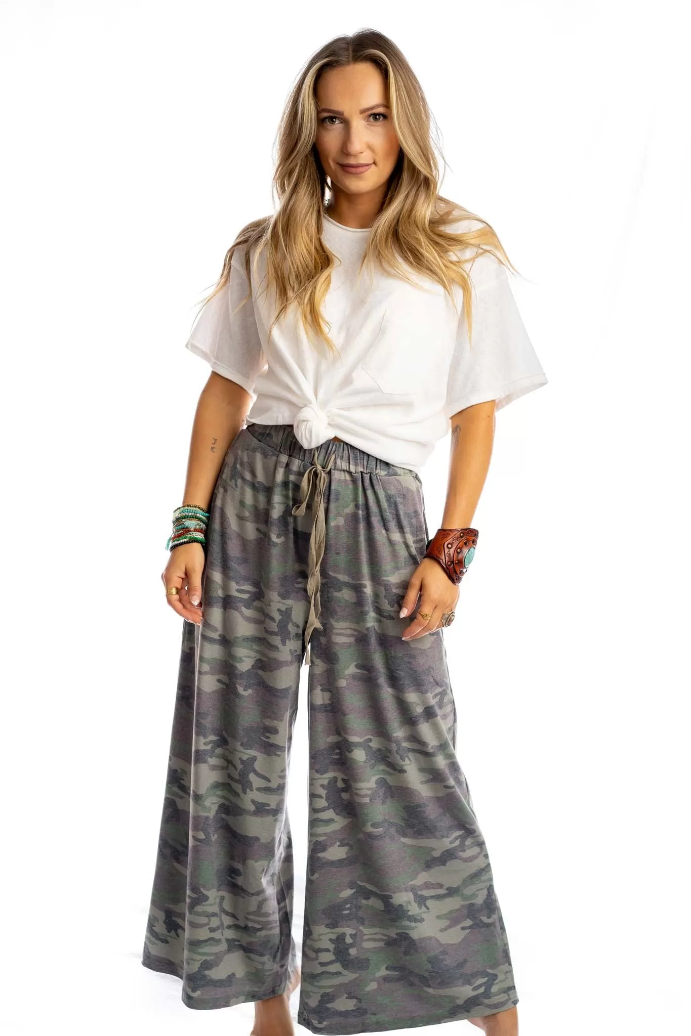 Calling All Camo Lounge Pants - Olive