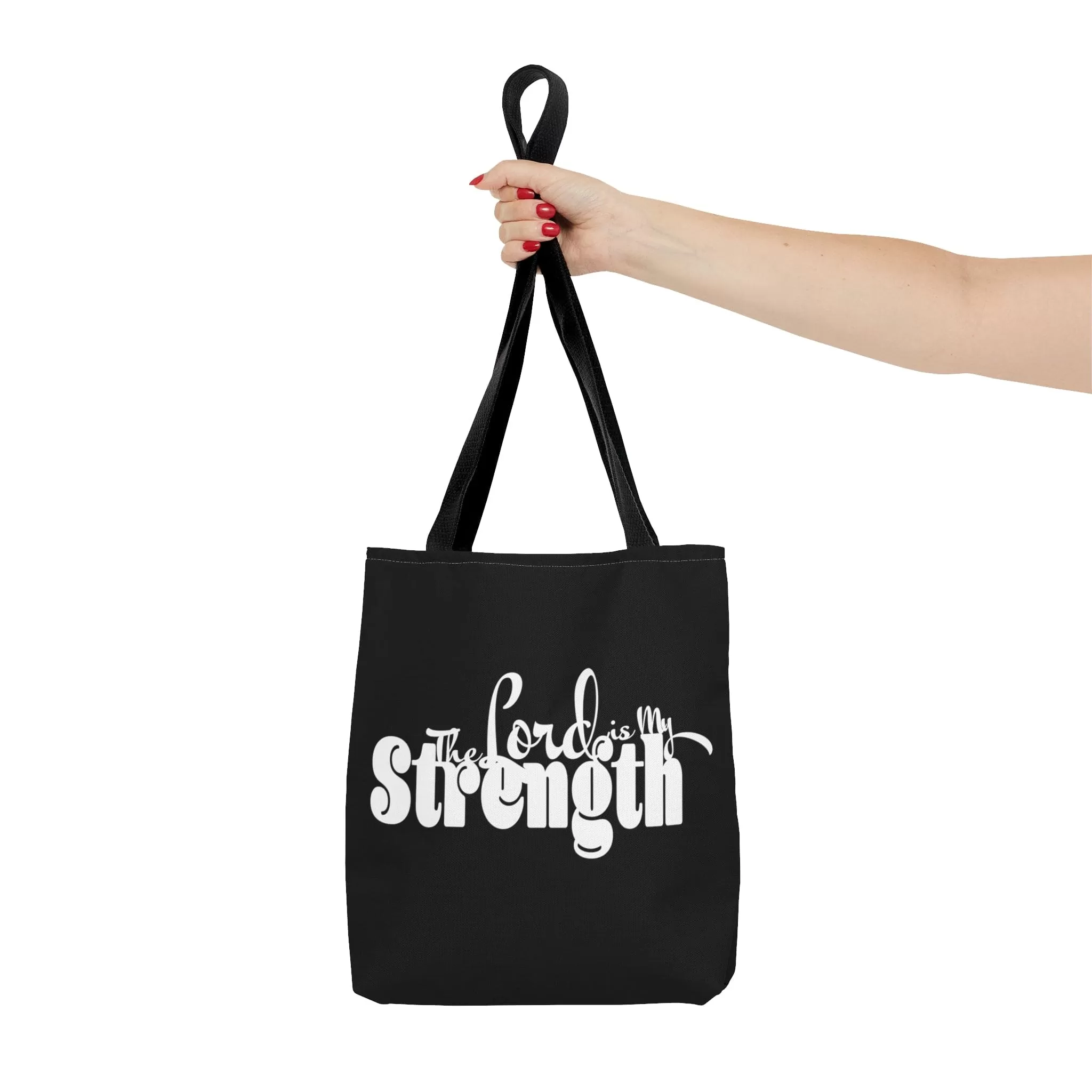 Canvas Tote Bag The Lord Is My Strength Print