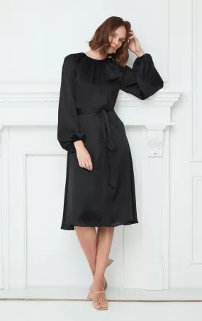 Chantal Silk Dress - Black