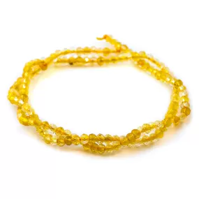 Citrine Banded 4-5mm Micro-Faceted Rondelle - 15-16 inch