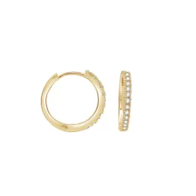 Classic Diamond Hoop Earrings