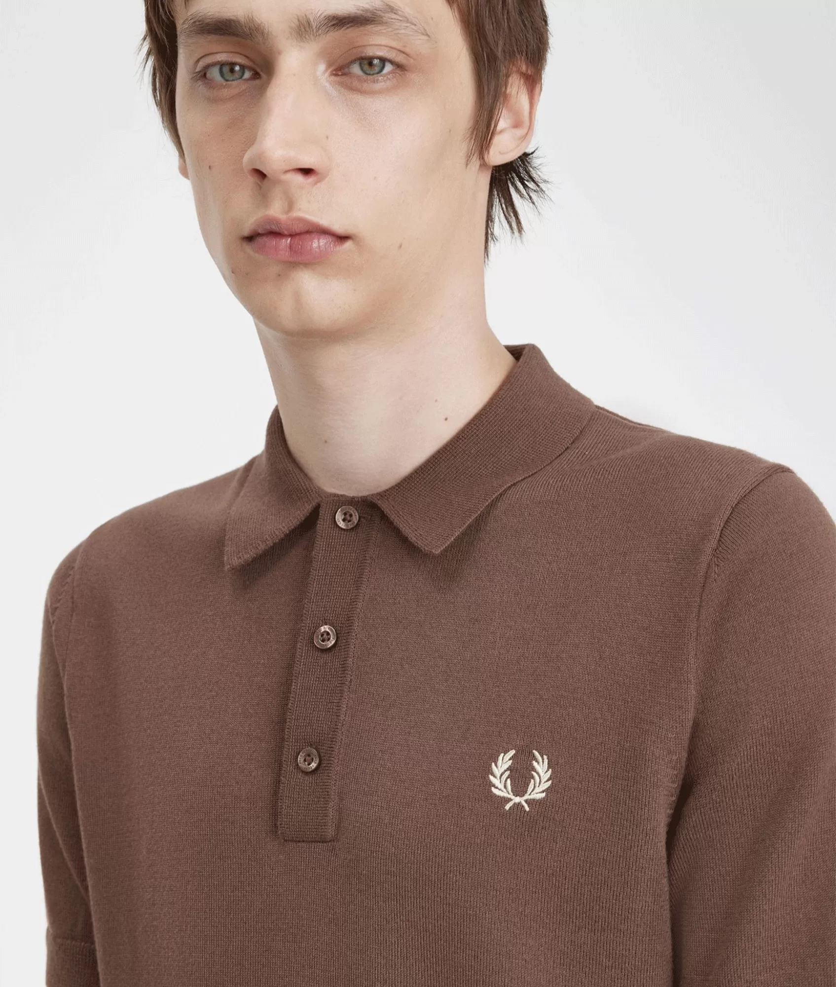 Classic Knitted Shirt - Brown