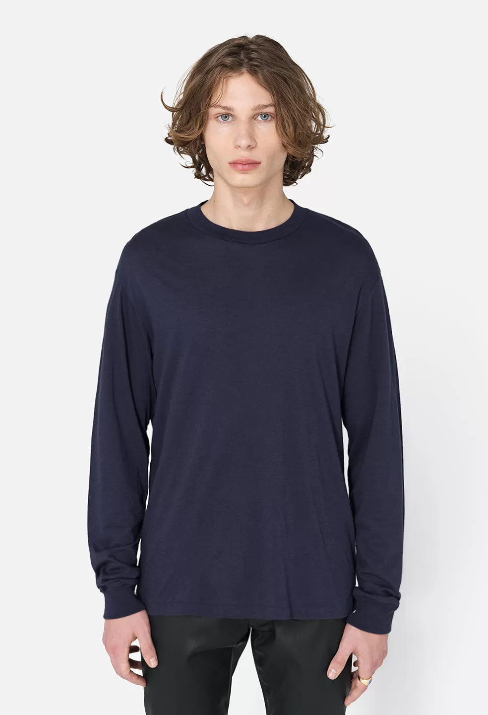 Cotton Cashmere Pullover / Navy