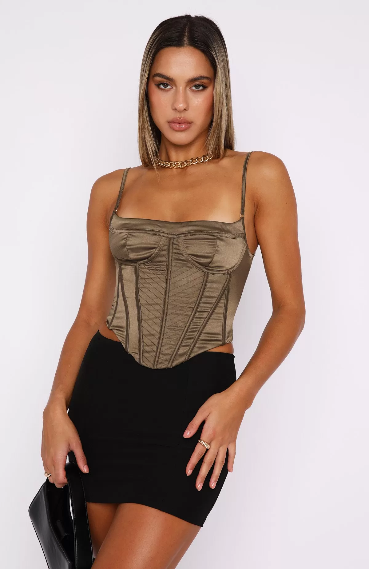 Crazy In Love Bustier Olive