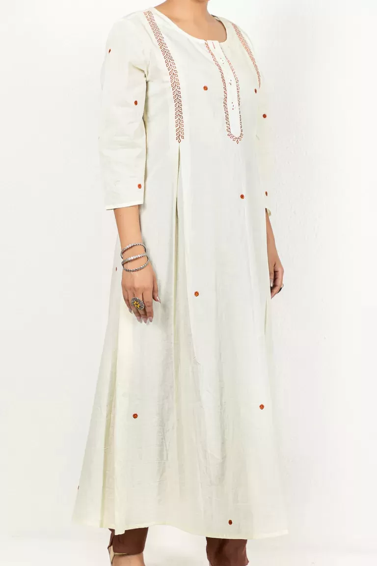 Creamy Yellow Cotton Kurta