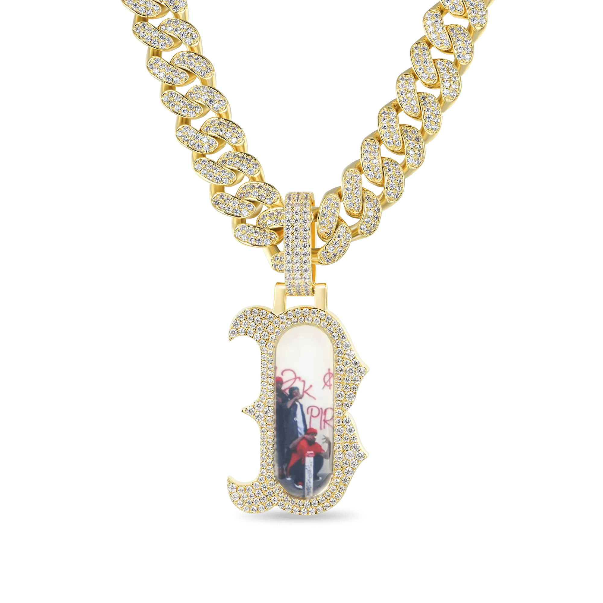 Custom Bosox Letter Photo Pendant