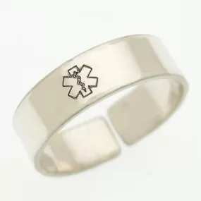 Custom Diabetic Medical ID Ring