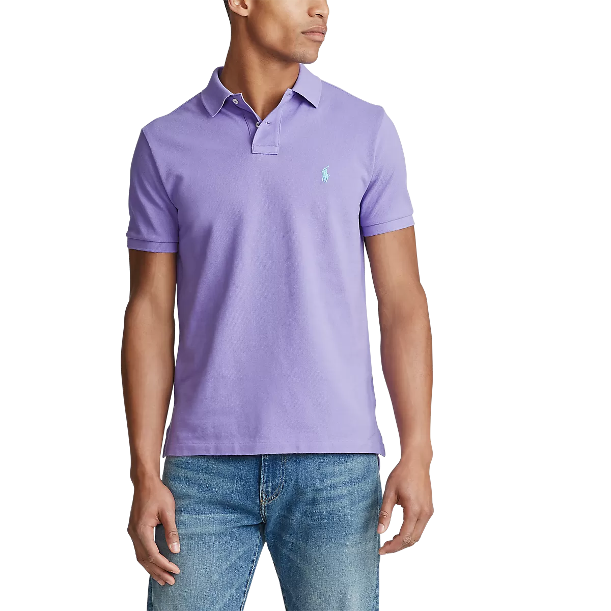 Custom Fit Mesh Polo - Purple