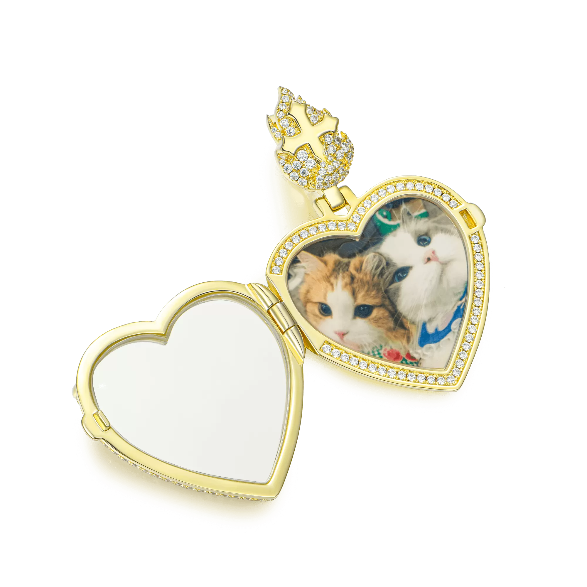 Custom Heart Locket Photo Pendant