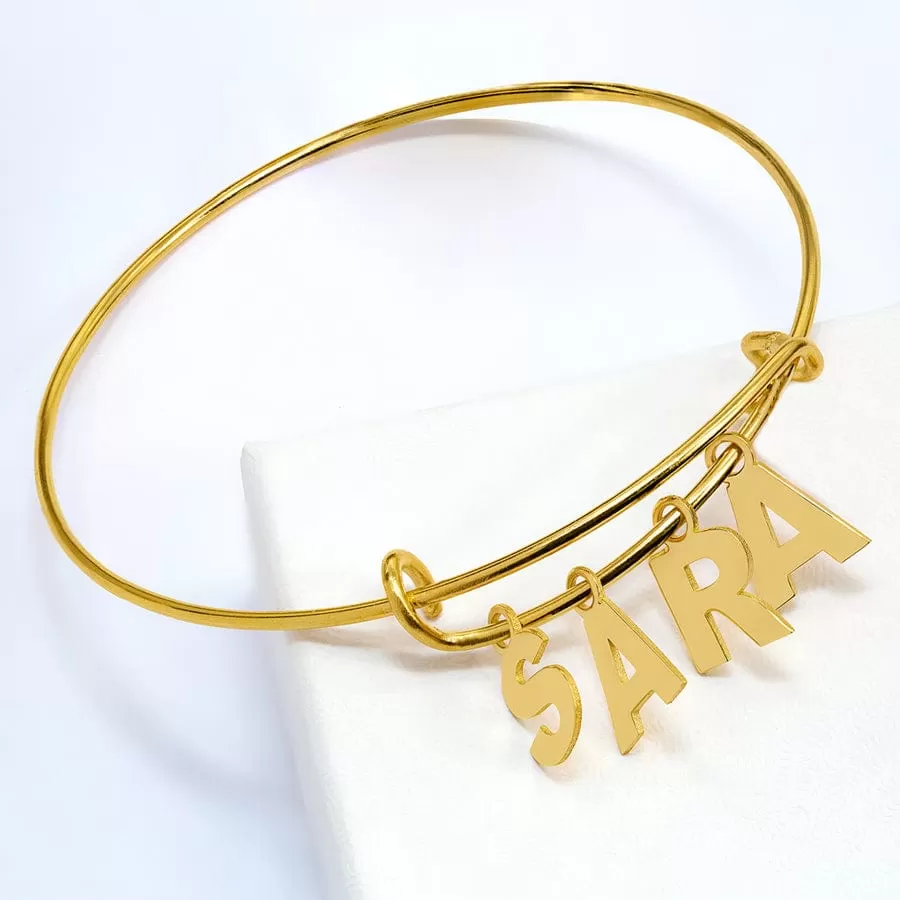 Custom Letter Charm Bracelet