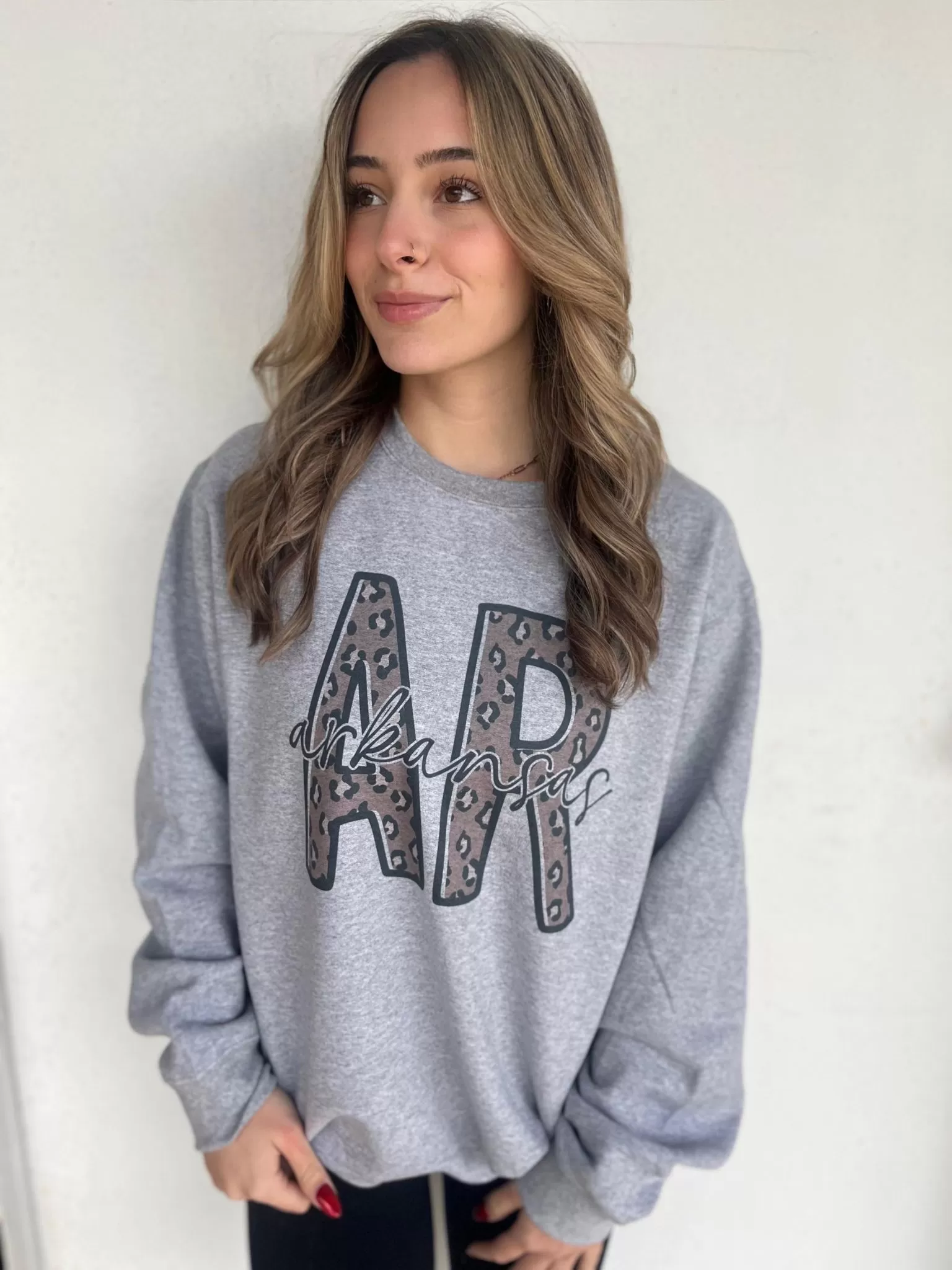 Custom State Leopard Outline Sweatshirt