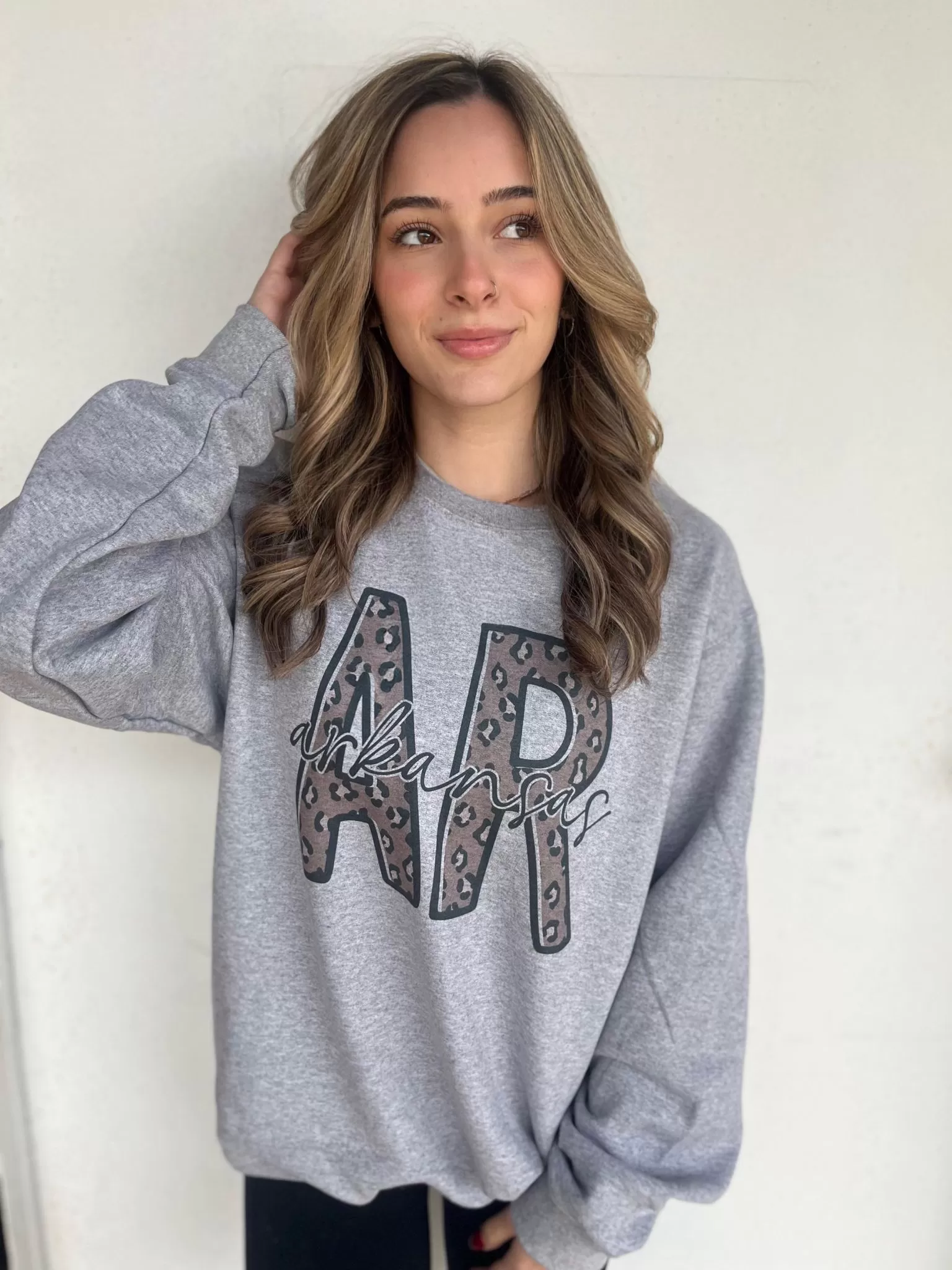 Custom State Leopard Outline Sweatshirt