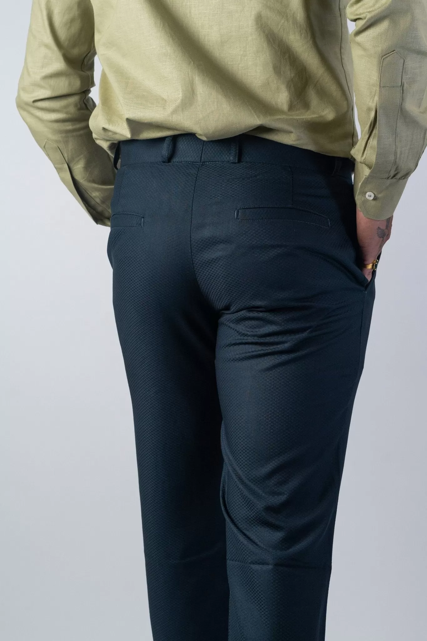 Dark Grey Color Formal Cotton Pant for Men