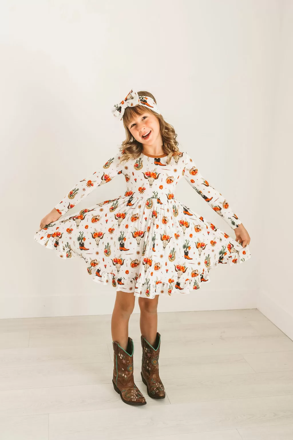 Desert Dreams Long Sleeve Twirl Dress