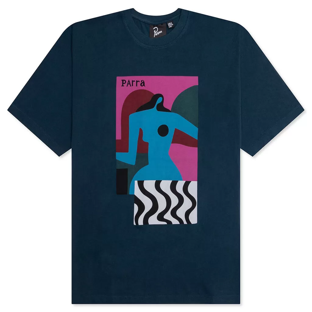 Distortion Table T-Shirt - Navy Blue