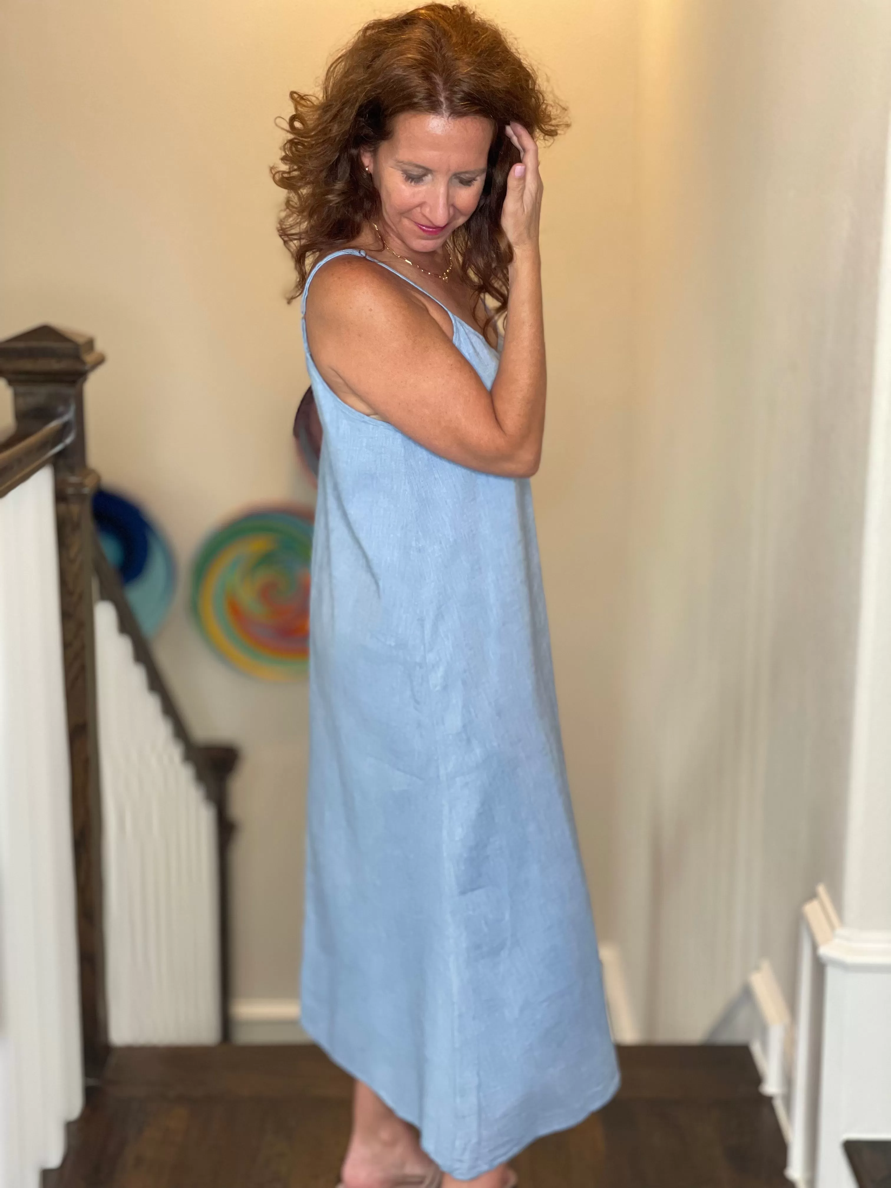 Dylan Sage Sundress in Chambray