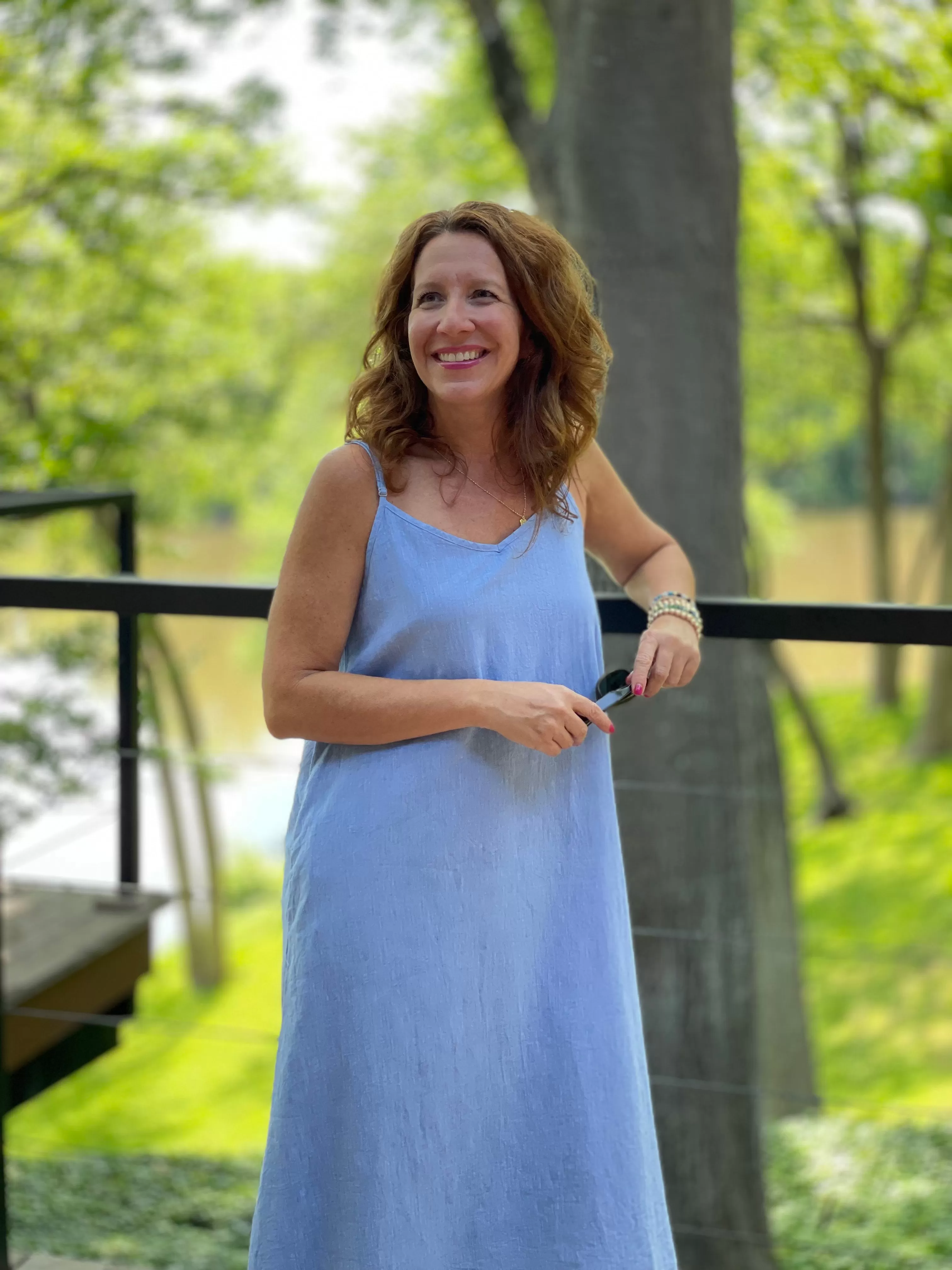 Dylan Sage Sundress in Chambray