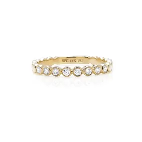 EF Collection - Diamond Bezel Stack Ring, Yellow Gold