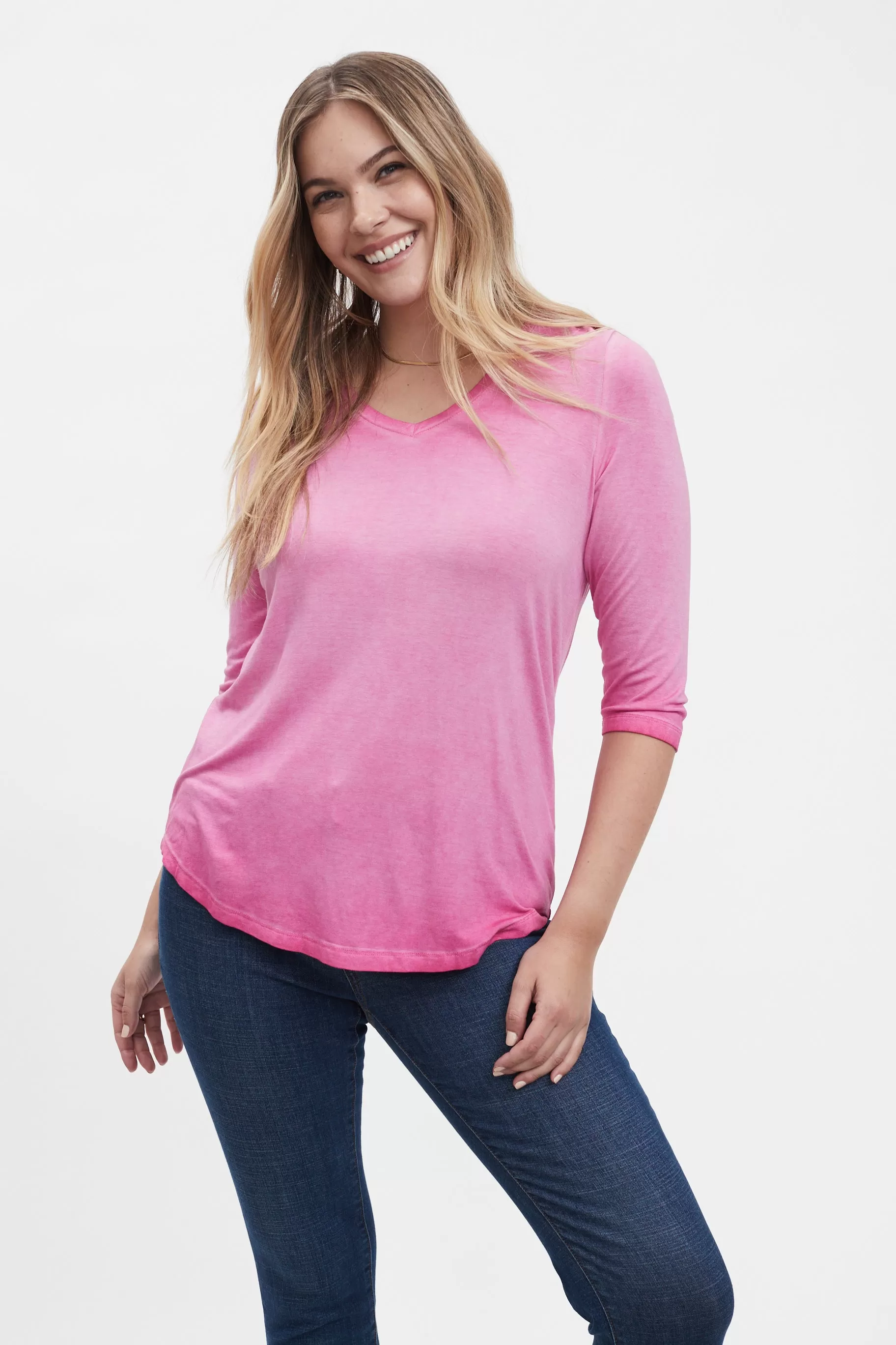 FDJ t-shirt 1521756, v-neck viscose (2 colors)