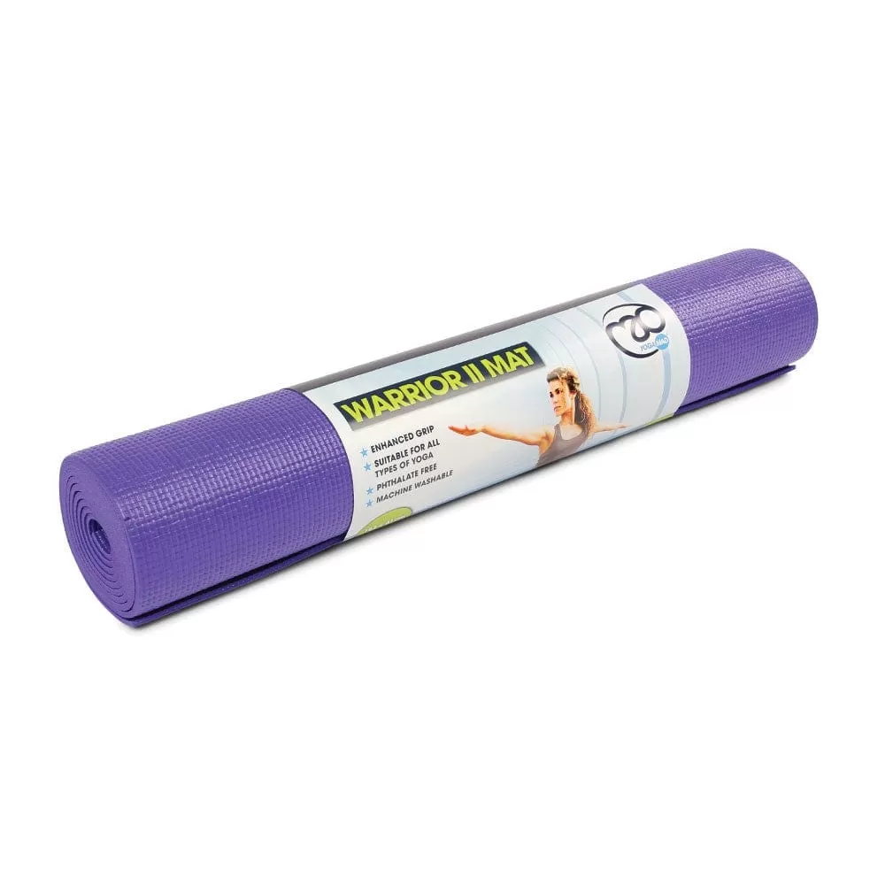 Fitness Mad Warrior II Mat - 4mm Yoga Mat - Purple