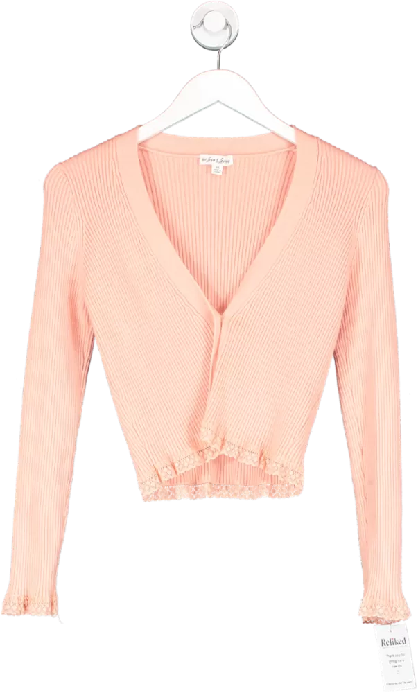 For Love & Lemons Orange Lace Trim Cardigan UK XS