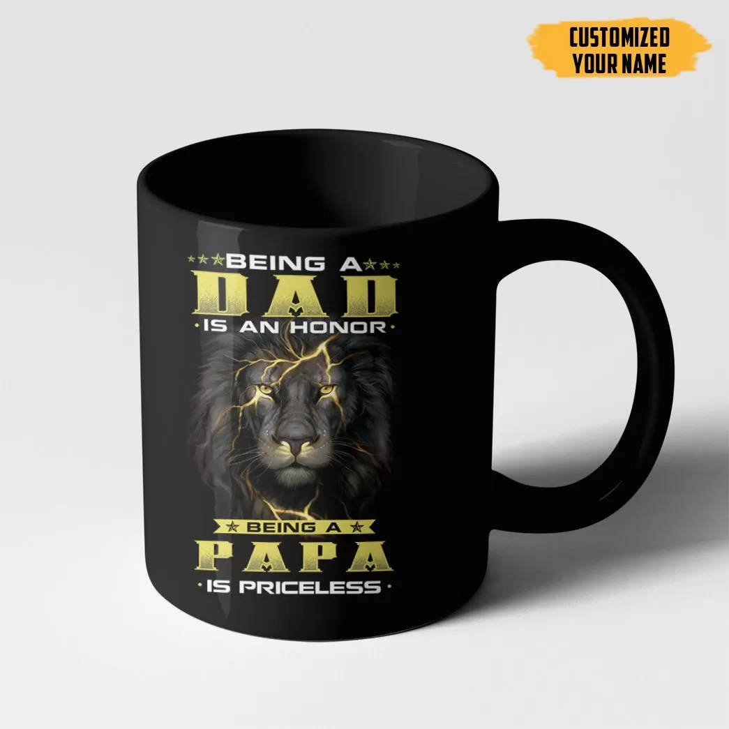 Gearhuman 3D Happy Father's Day Lion Custom Name Mug