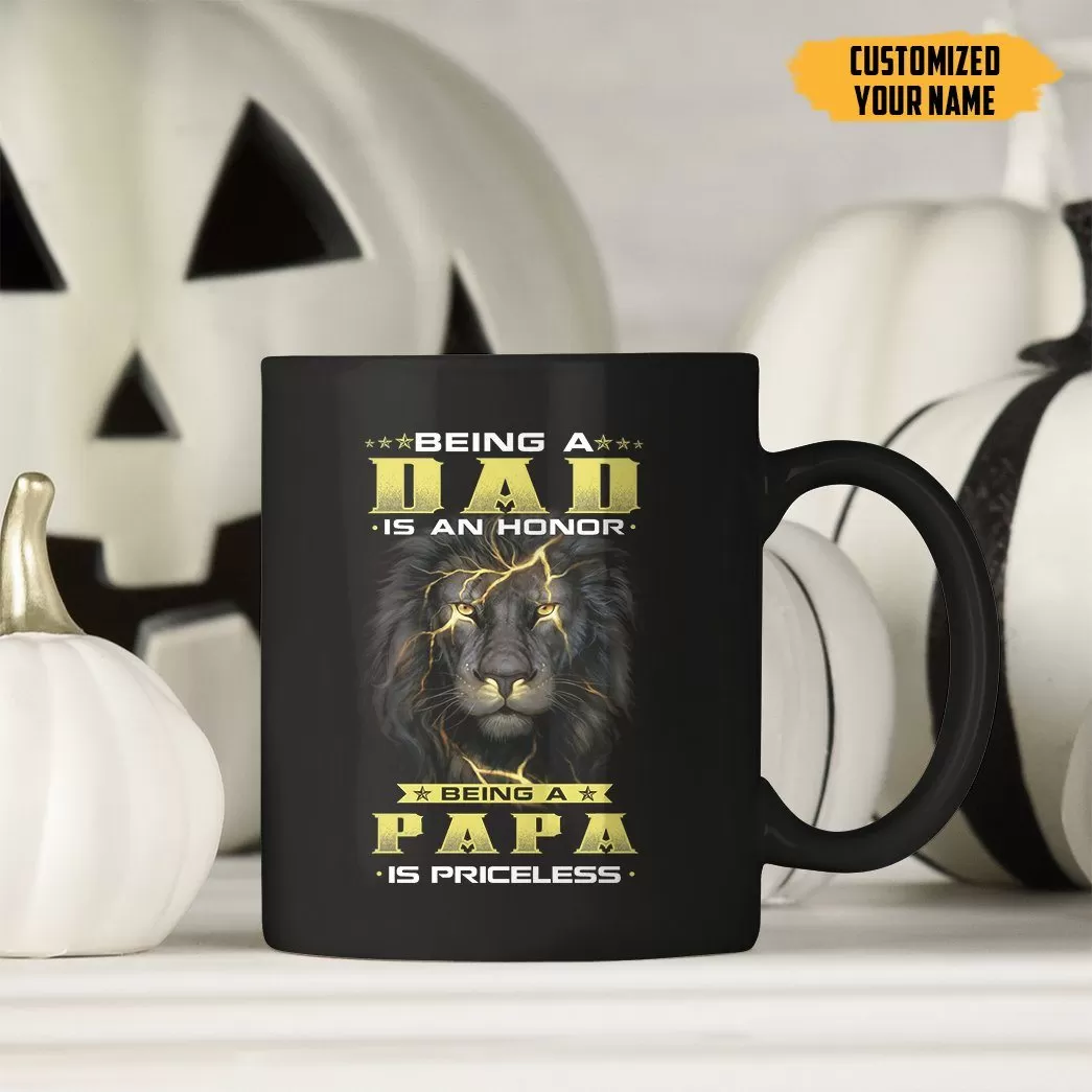 Gearhuman 3D Happy Father's Day Lion Custom Name Mug