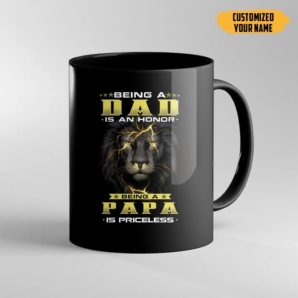 Gearhuman 3D Happy Father's Day Lion Custom Name Mug