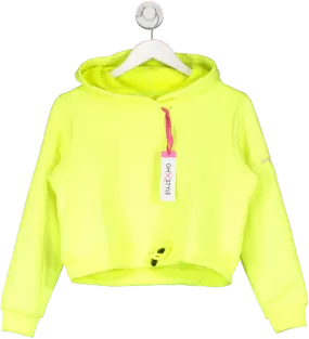 GHX Style Yellow Luminous Cropped Hoodie UK XS